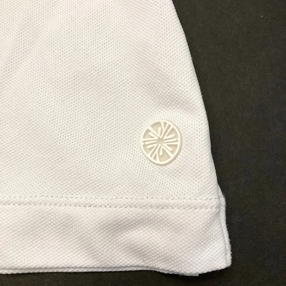 Lily Pulitzer Luxletic Top White V-Neck Ruffle Cap Short Sleeve Womens XL - Picture 6 of 8